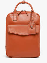 Leather Flandres Business Backpack Etrier Orange flandres EFLA8271