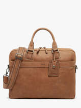 1 Compartment Spider Business Bag  With 15" Laptop Sleeve Etrier Brown spider ESPI8021