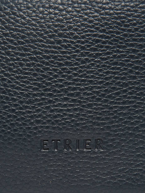 Leather Flandres Briefcase 1 Compartment Etrier Blue flandres EFLA8251 other view 5